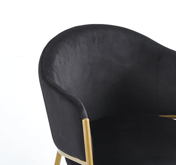 Jobi Black Velvet Dining Chair