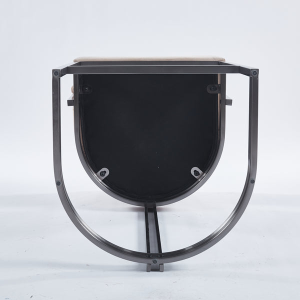 SANDRO BARSTOOL TITANIUM AND CREAM