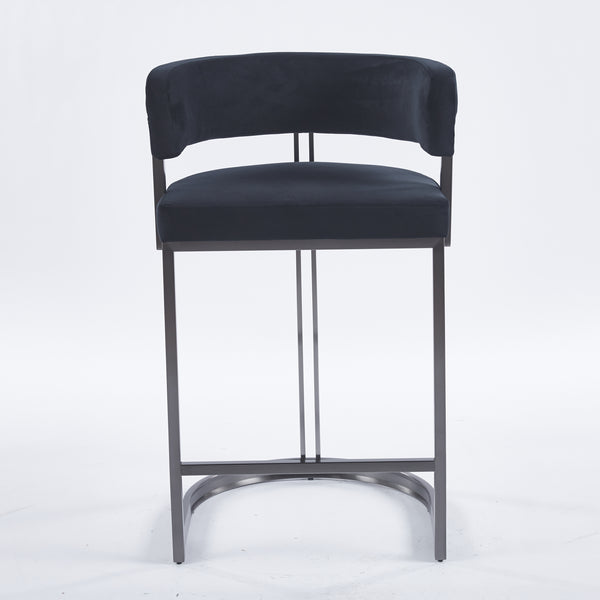 SANDRO BARSTOOL TITANIUM AND BLACK