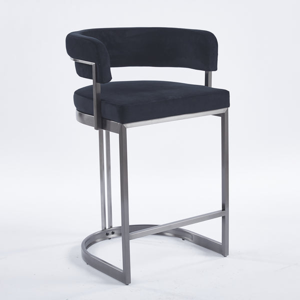 SANDRO BARSTOOL TITANIUM AND BLACK