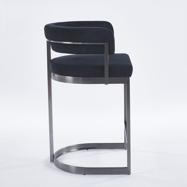 SANDRO BARSTOOL TITANIUM AND BLACK