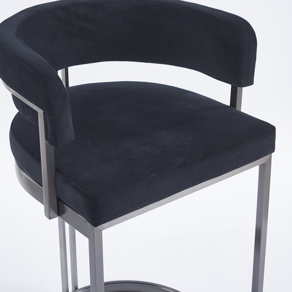 SANDRO BARSTOOL TITANIUM AND BLACK