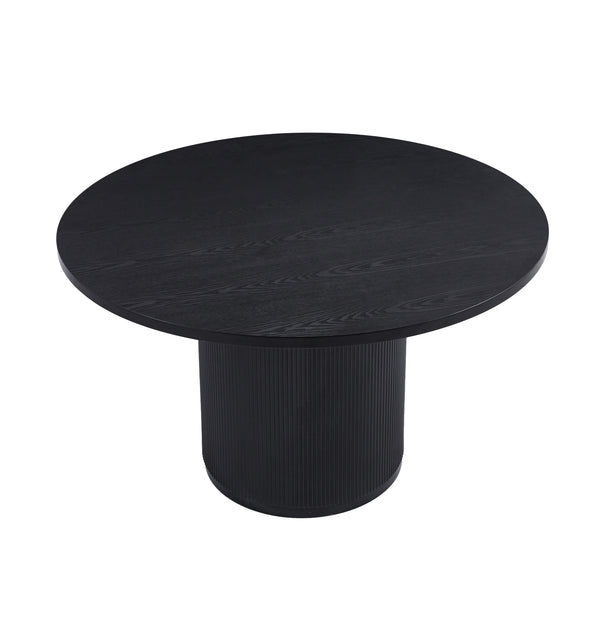 Luna Black Wood Round Dining Table