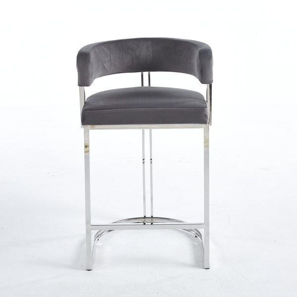 *PRE-ORDER* SANDRO BARSTOOL GREY AND SILVER
