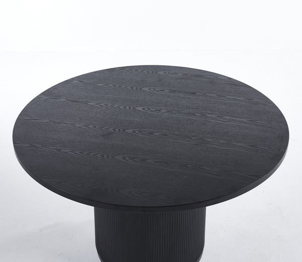 Luna Black Wood Round Dining Table