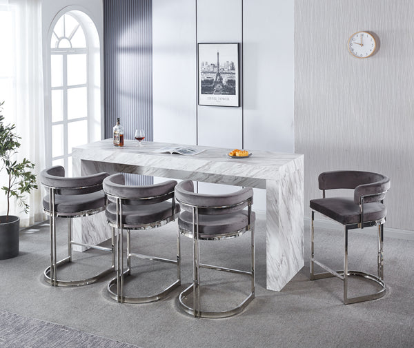 *PRE-ORDER* SANDRO BARSTOOL GREY AND SILVER