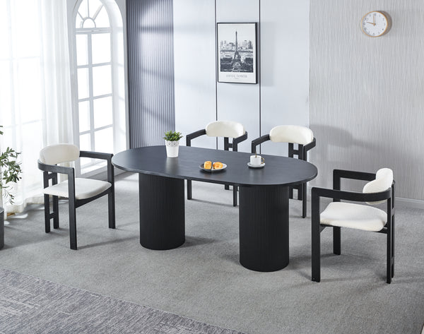 *PRE-ORDER* LUNA OVAL TABLE AND RIO CHAIR DINING SET