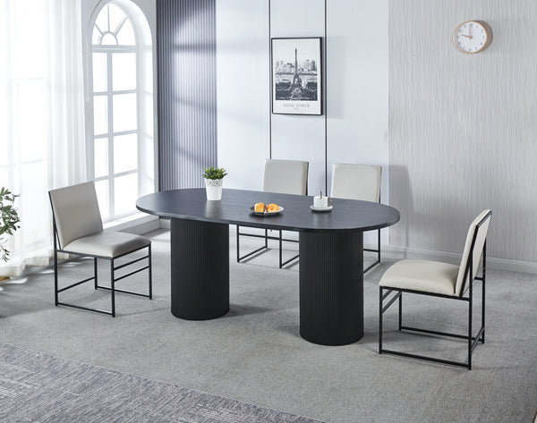 *PRE-ORDER* LUNA OVAL TABLE AND CASA CHAIRS DINING SET