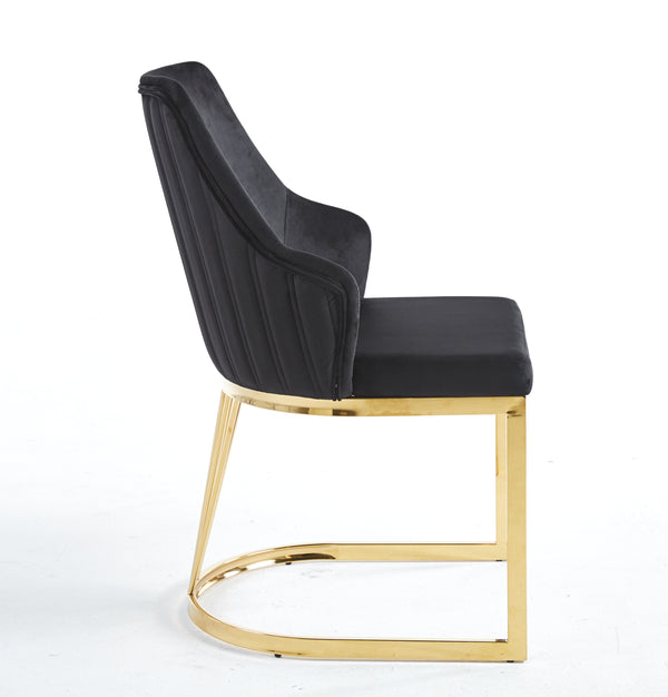 Lanvin Black Velvet Dining Chair