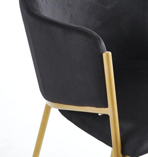 Jobi Black Velvet Dining Chair