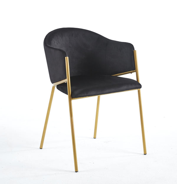 PRE-ORDER Jobi Black Velvet Dining Chair