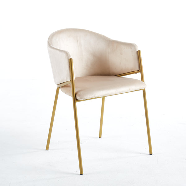 Jobi Cream Velvet Dining Chair