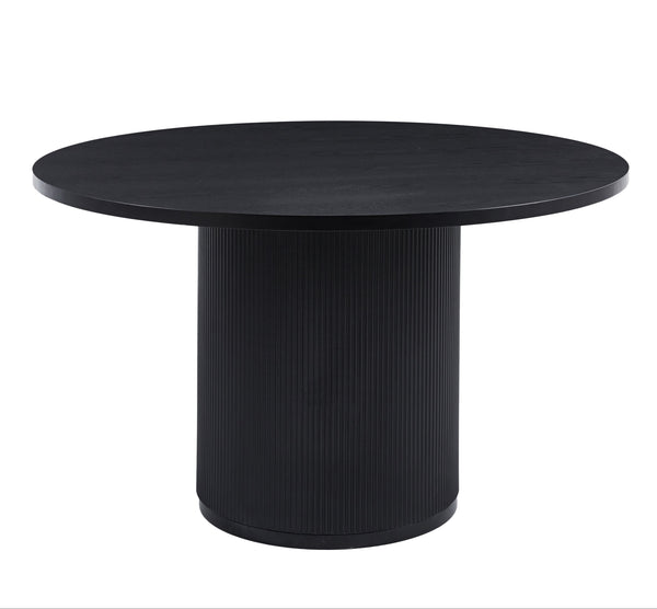 Luna Black Wood Round Dining Table