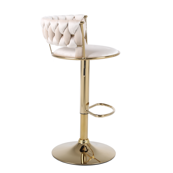 Carmella Cream & Gold Barstool