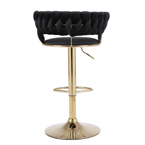 Carmella Black & Gold Barstool