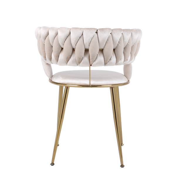 Carmella Cream & Gold Dining Chair