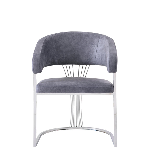 Perano Grey Velvet Dining Chair