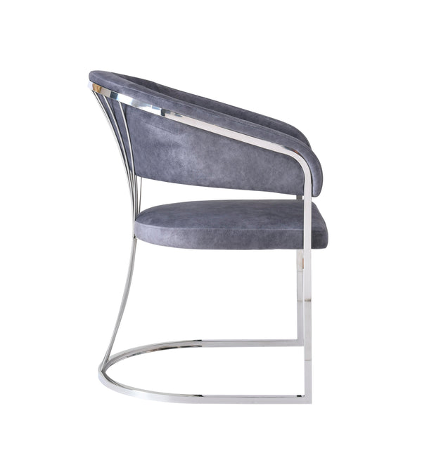 Perano Grey Velvet Dining Chair