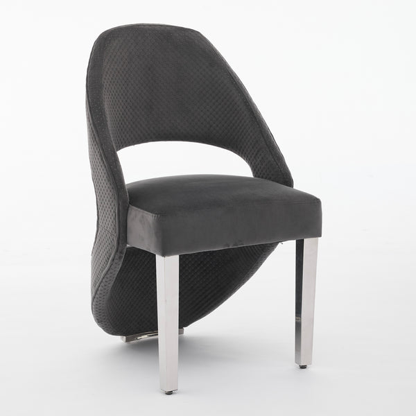 Santoro Grey Velvet Dining Chair