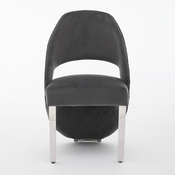 Santoro Grey Velvet Dining Chair