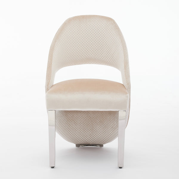 Santoro Cream Velvet Dining Chair