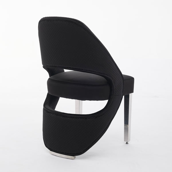 Santoro Black Velvet Dining Chair