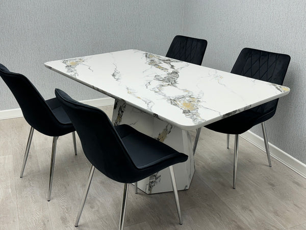 Carlos Marble Effect Dining Table
