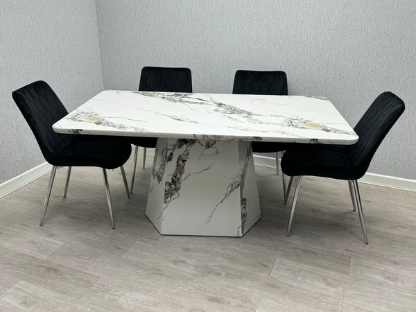 Carlos Marble Effect Dining Table
