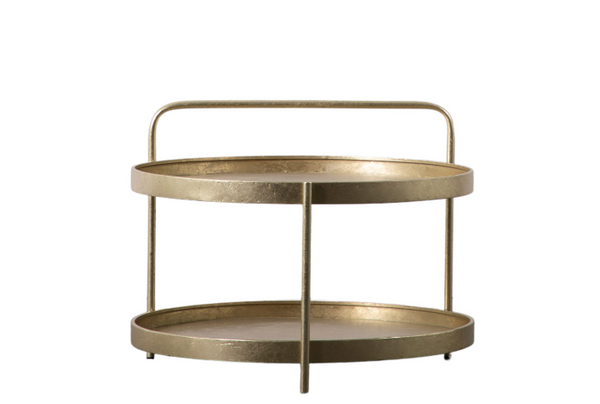 LENNEN GOLD ROUND COFFEE TABLE