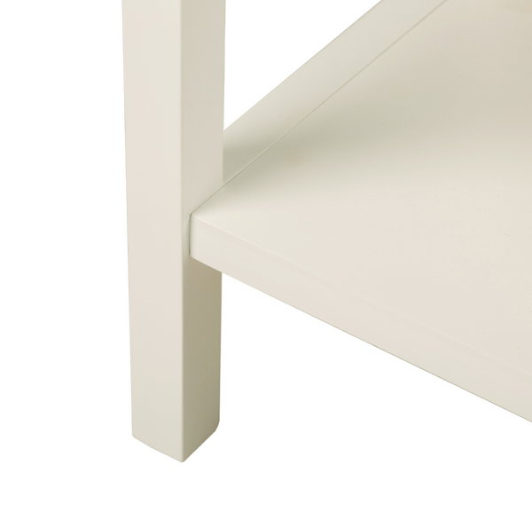 London 1 Drawer End Table Frosty White