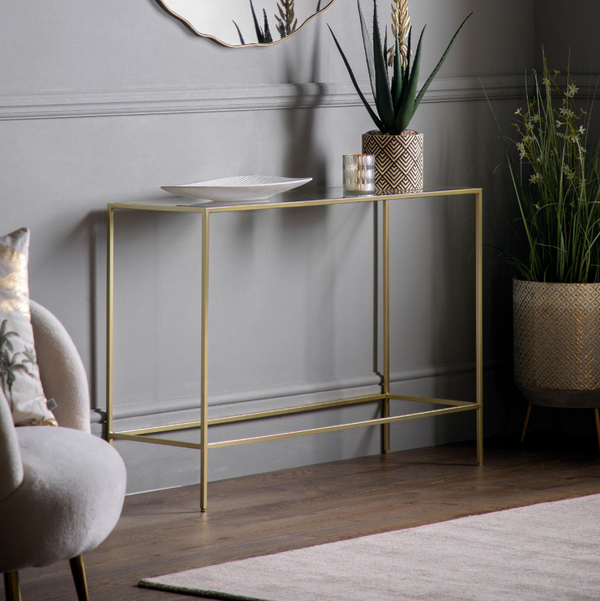 Riley Champagne Console Table