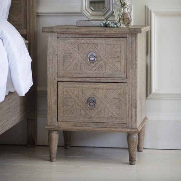 Mia 2 Drawer Bedside Table