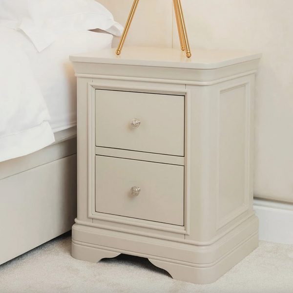 Maya 2 Drawer Bedside Table Taupe