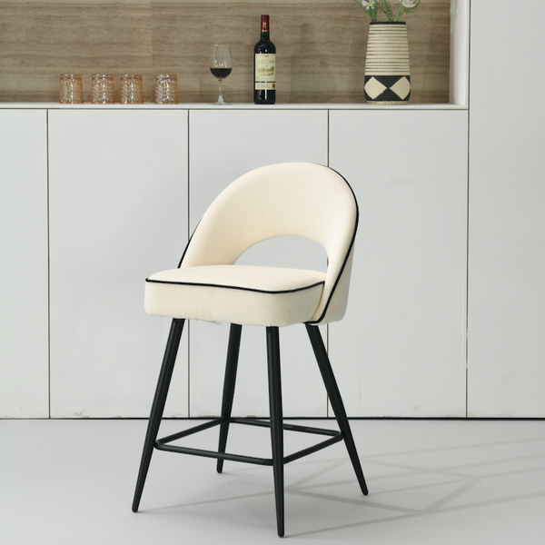 (pre-order) Mason Cream Velvet Barstool