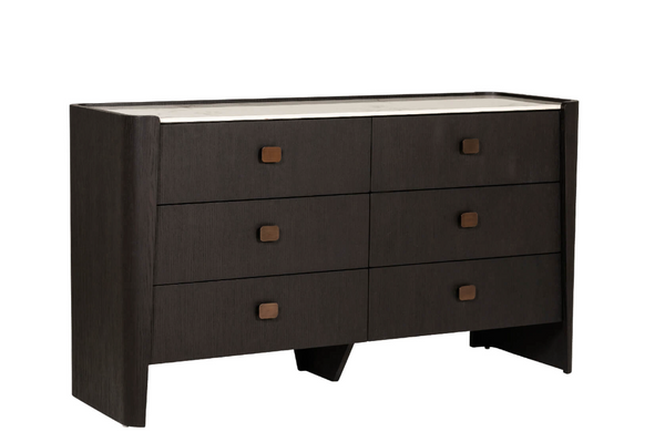 Royce 6 Drawer Chest of Drawers Ebony