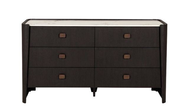 Royce 6 Drawer Chest of Drawers Ebony