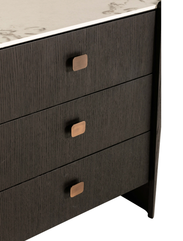 Royce 6 Drawer Chest of Drawers Ebony