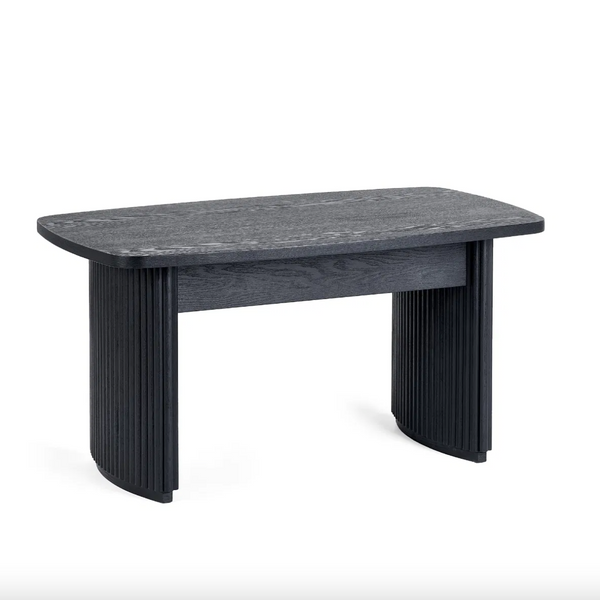 Loui Black Fluted Compact Coffee Table