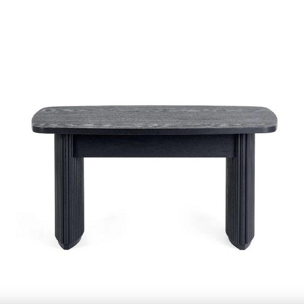 Loui Black Fluted Compact Coffee Table