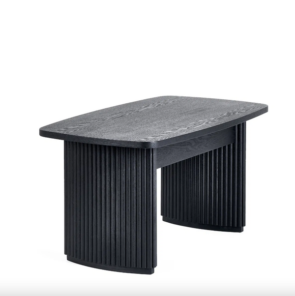 Loui Black Fluted Compact Coffee Table