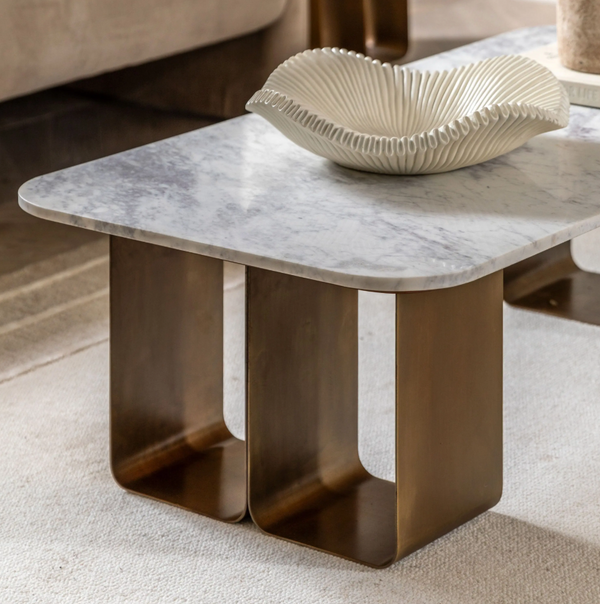 Solaro Gold Marble Coffee Table