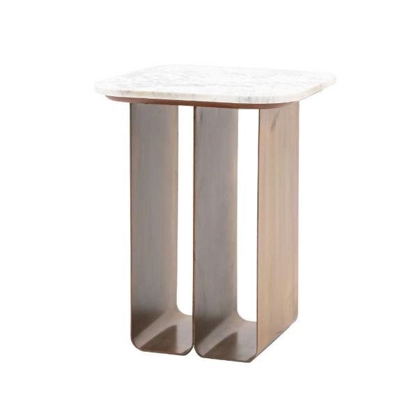 Solaro Gold Marble Side Table