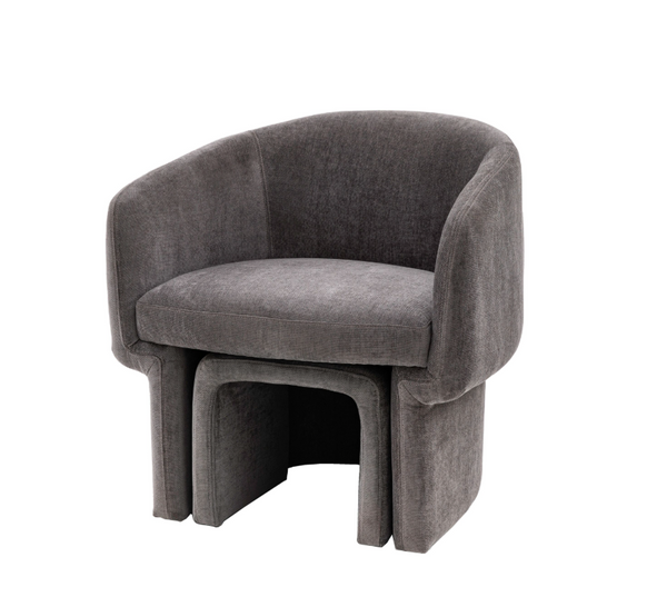 Ekso Grey Armchair & Footstool