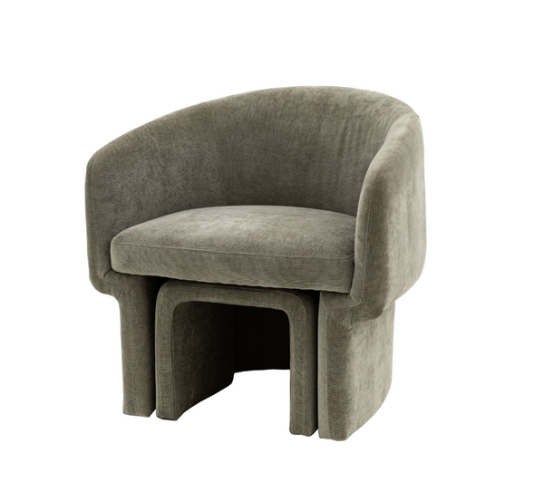 Ekso Sage Grey Armchair & Footstool