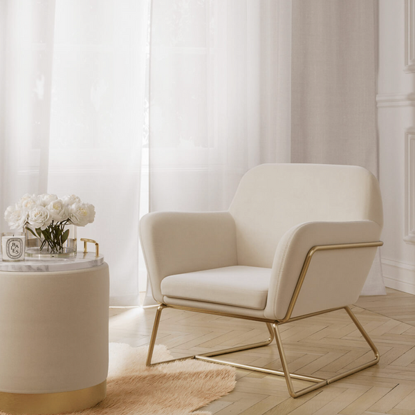 Charlotte Cream & Gold Chair