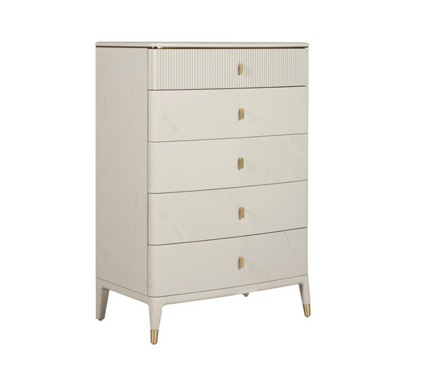 Loretta 5 Drawer Tall Chest Of Drawers Stone