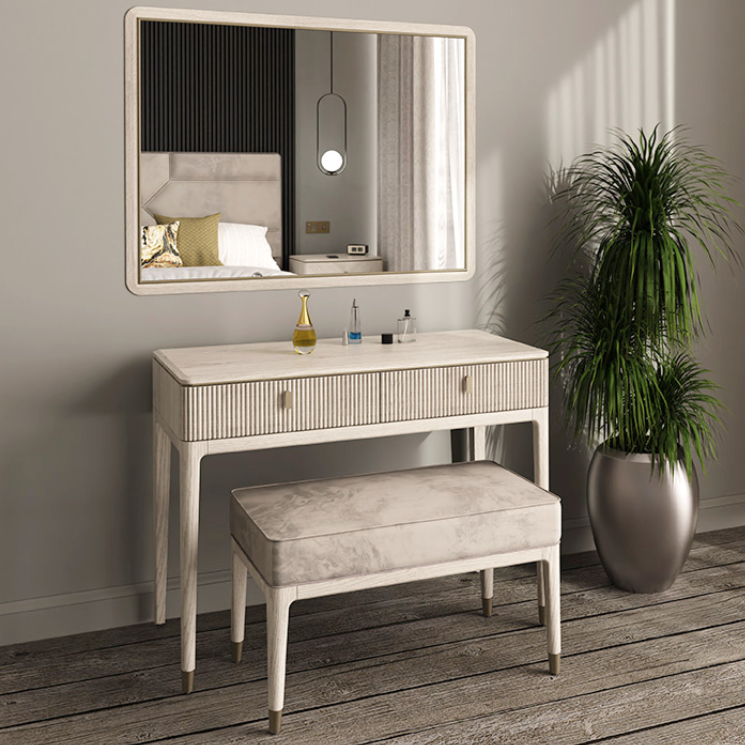 Loretta Dressing Table Mirror Stone – Lush Interiors