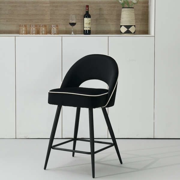 (pre-order) Mason Black Velvet Barstool