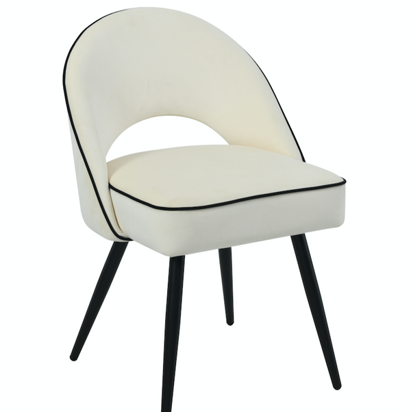 (pre-order) Mason Cream Velvet Dining Chair