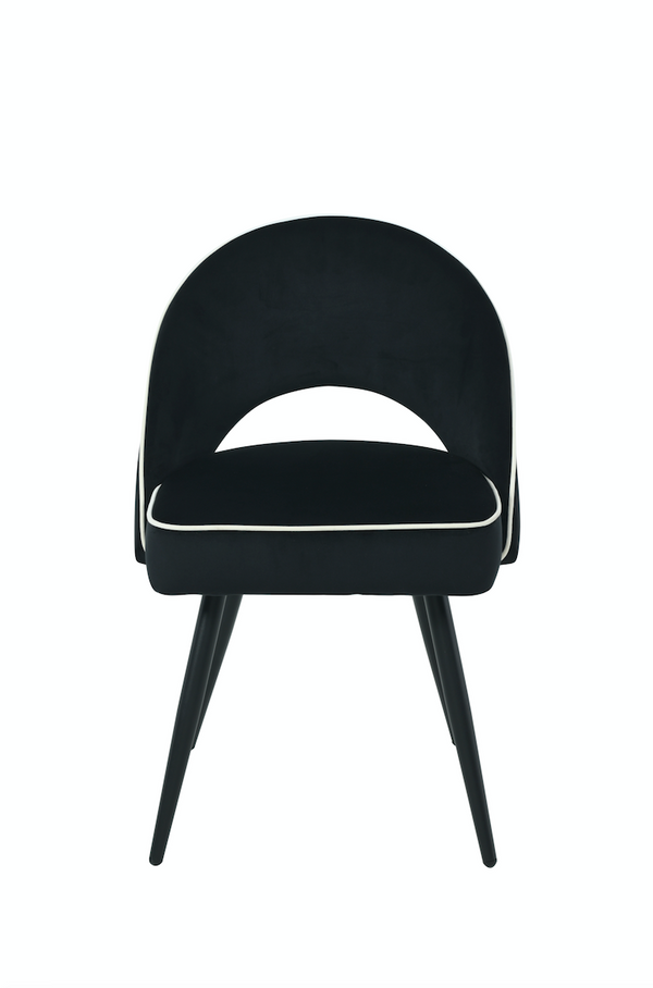 (pre-order) Mason Black Velvet Dining Chair